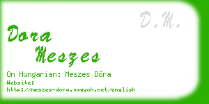 dora meszes business card